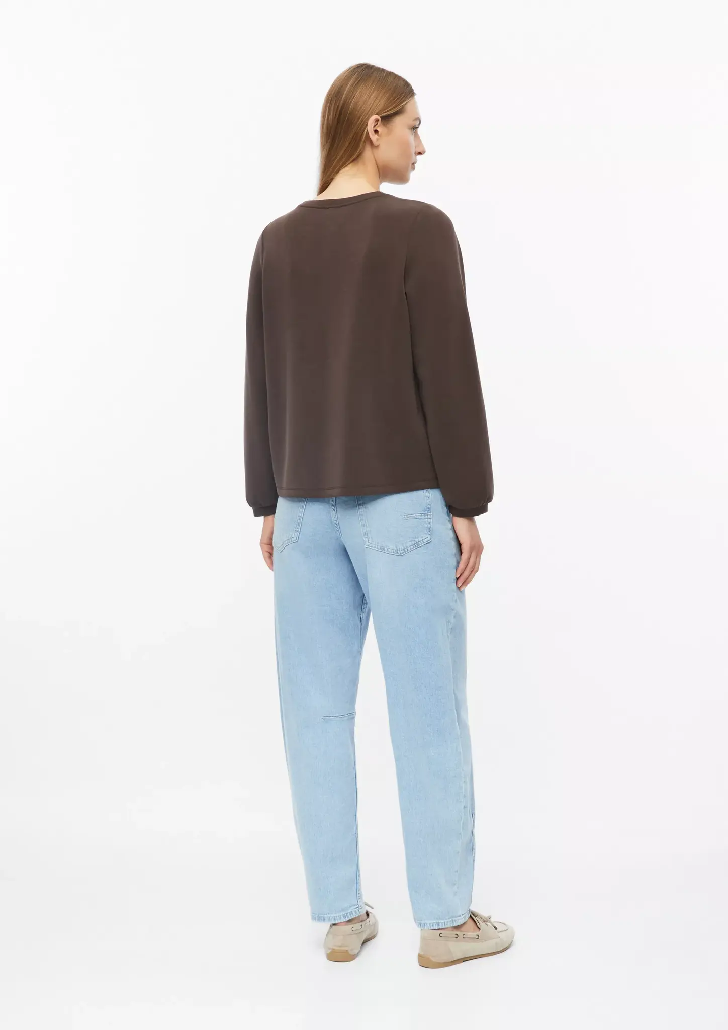 S. Oliver Scuba Sweatshirt Ballonmouw - Brown