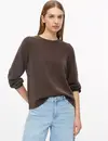 S. Oliver Scuba Sweatshirt Ballonmouw - Brown