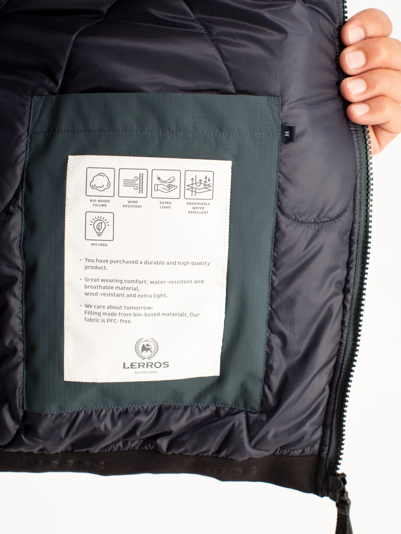 Lerros Light Quilted Blouson – Cedar Green