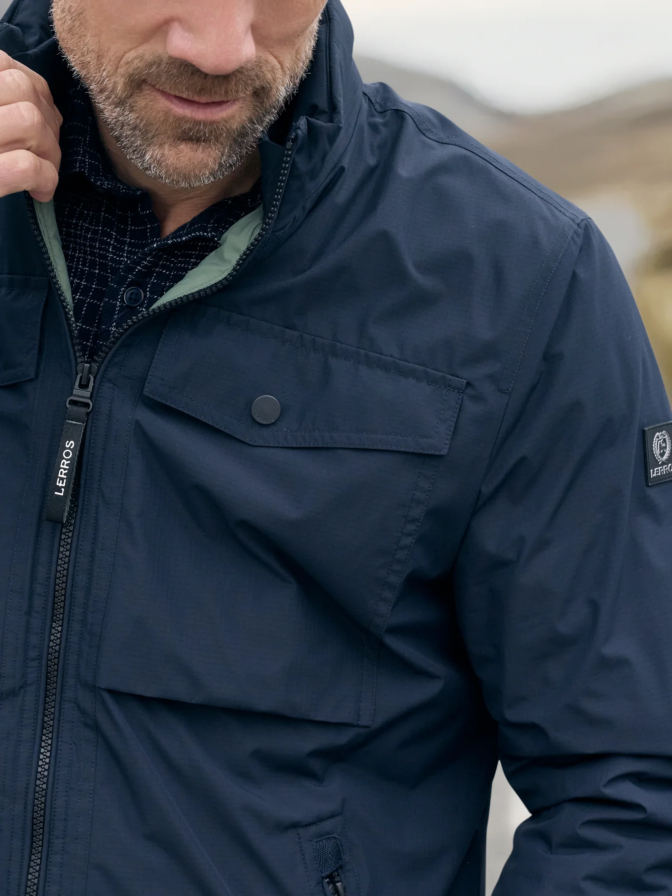 Lerros Licht Gewatteerde Blouson - Blue Night