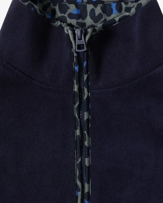 Cecil Fleece Sweatshirt mit Leo-Details – Urban Dark Blue