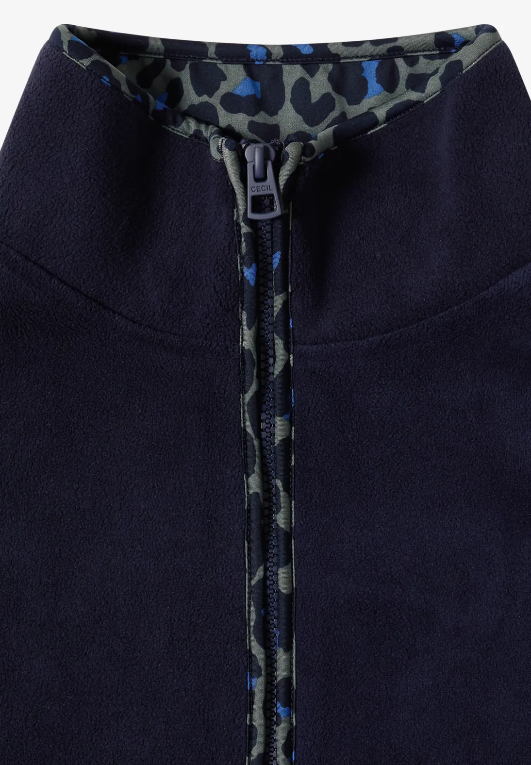 Cecil Fleece Sweatshirt with Leo-Details – Urban Dark Blue