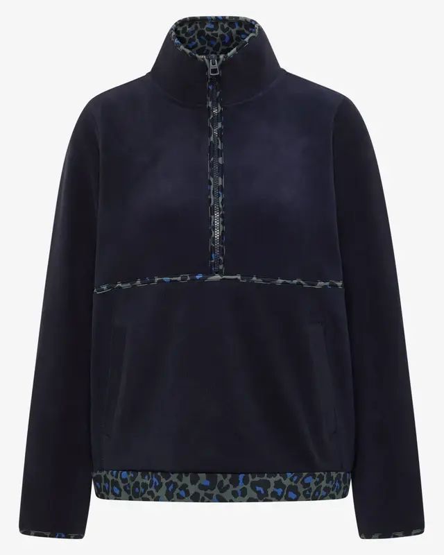 Cecil Fleece Sweatshirt with Leo-Details – Urban Dark Blue