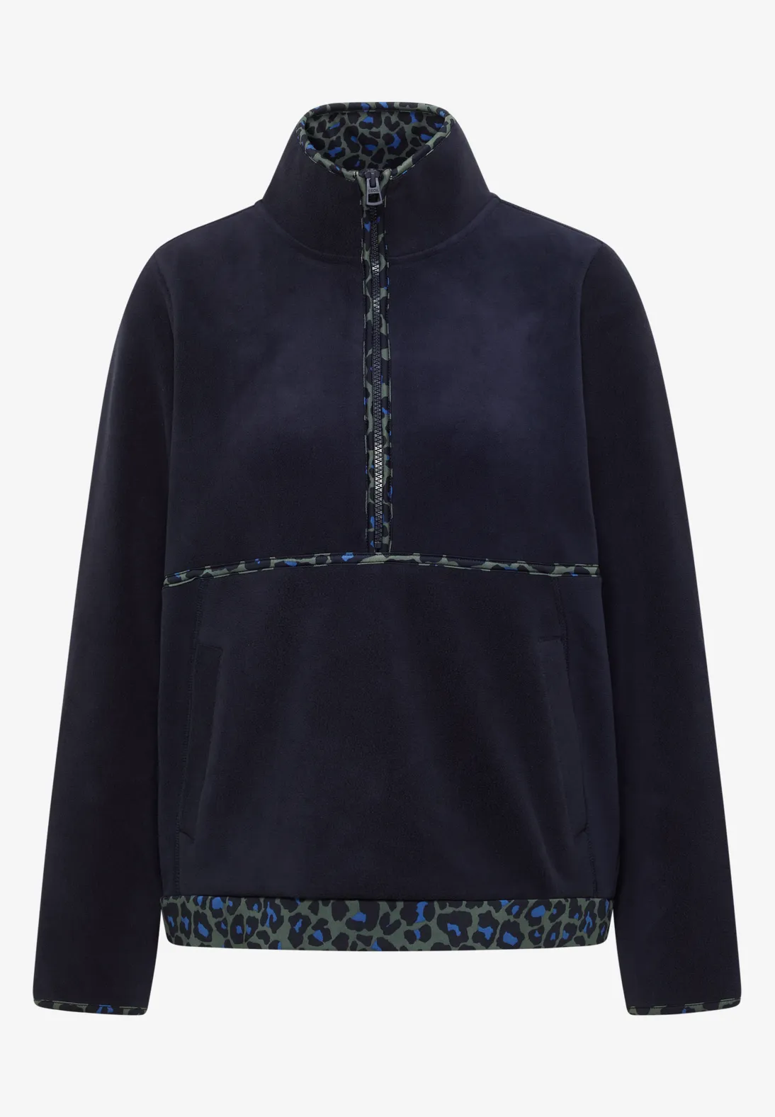 Cecil Fleece Sweatshirt mit Leo-Details – Urban Dark Blue