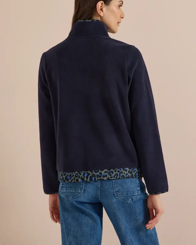 Cecil Fleece Sweatshirt mit Leo-Details – Urban Dark Blue