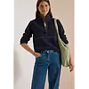 Fleece Sweatshirt mit Leo-Details – Urban Dark Blue
