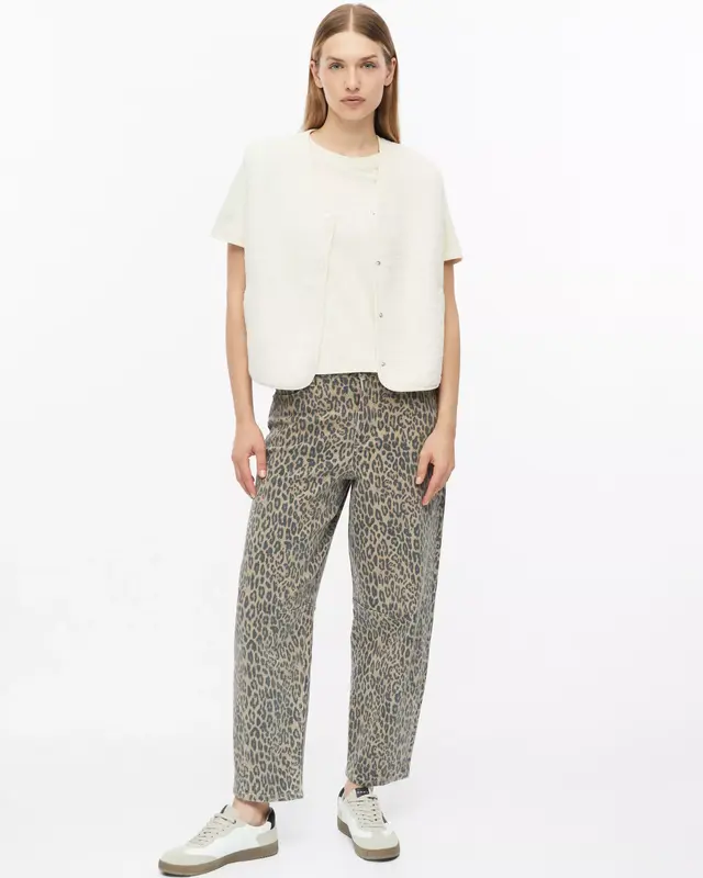 S. Oliver Teddy Vest, Relaxed Fit - Off White