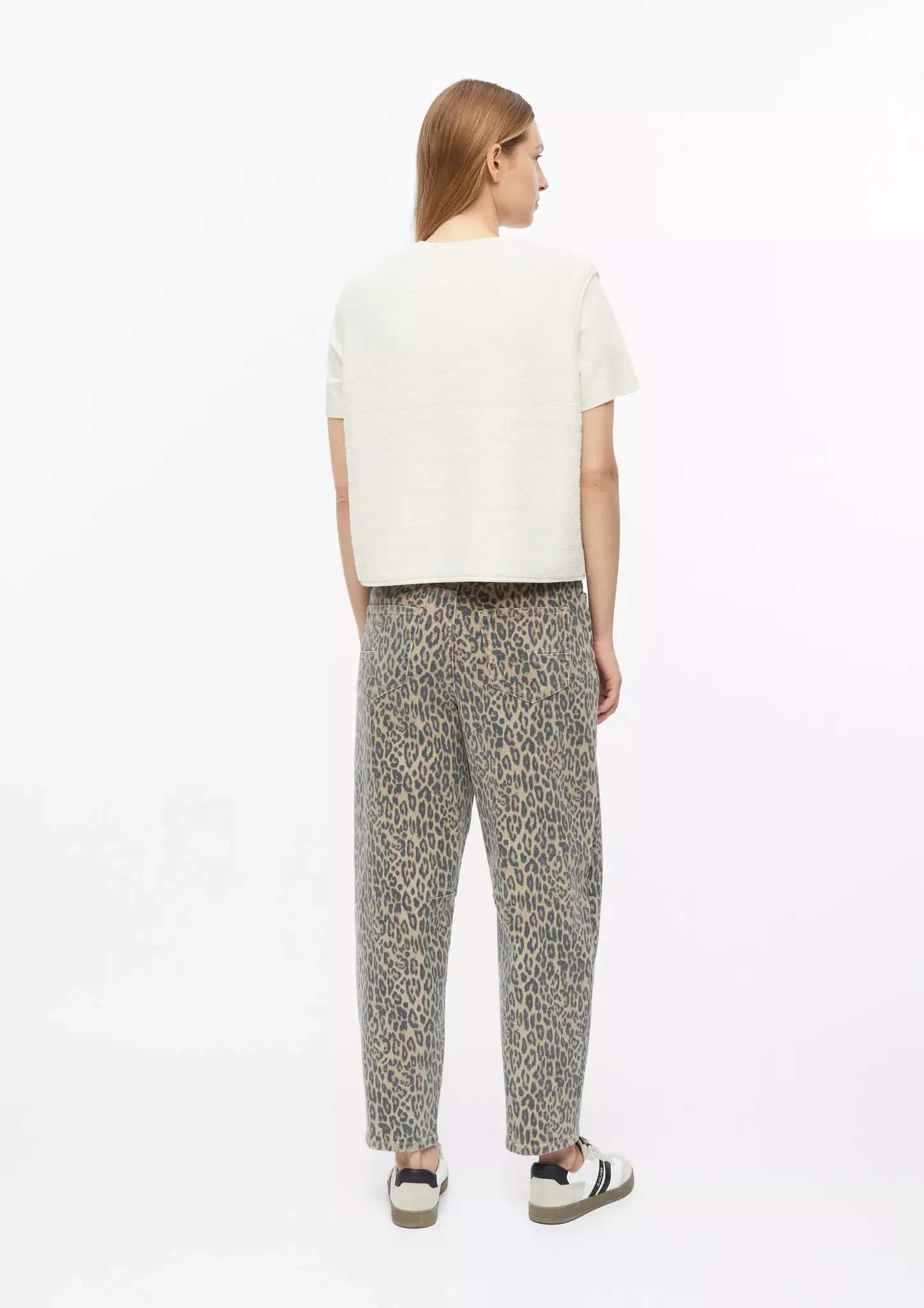 S. Oliver Teddy Vest, Relaxed Fit - Off White