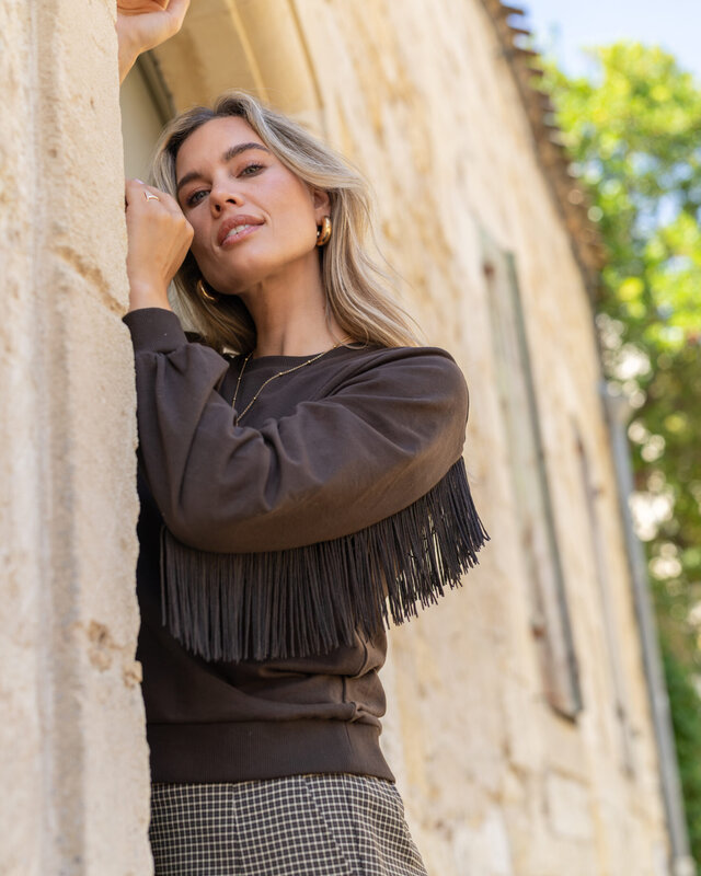 Elvira Collections Sweater Laney - Dark Coffee