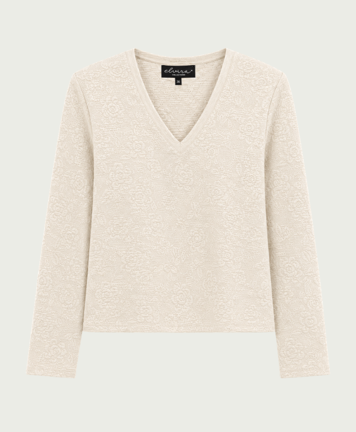 Elvira Collections Top Fiene - Ecru