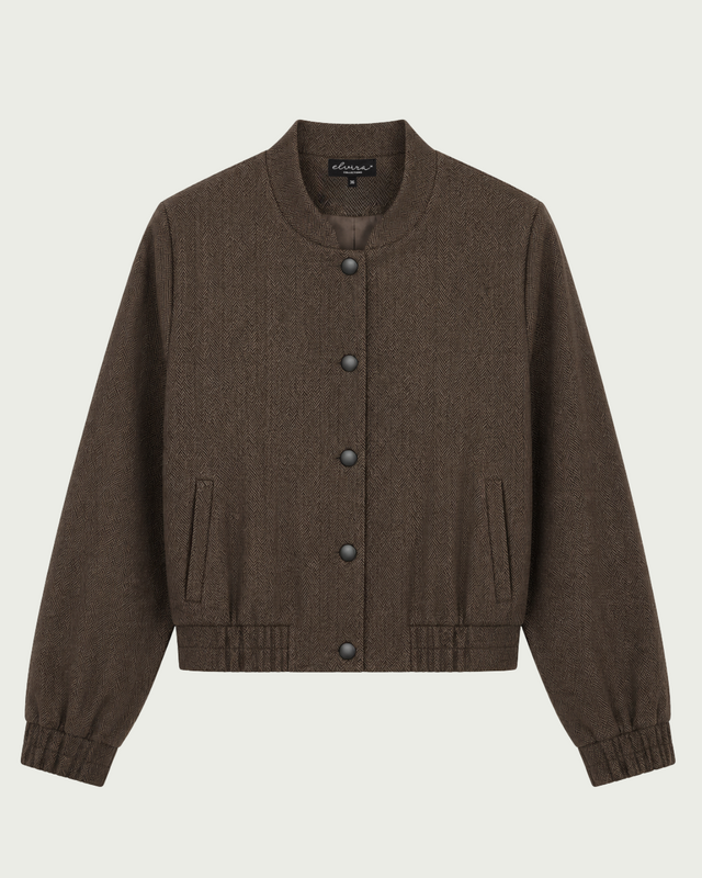 Elvira Collections Bomber Riley - Dark Coffee Zigzag