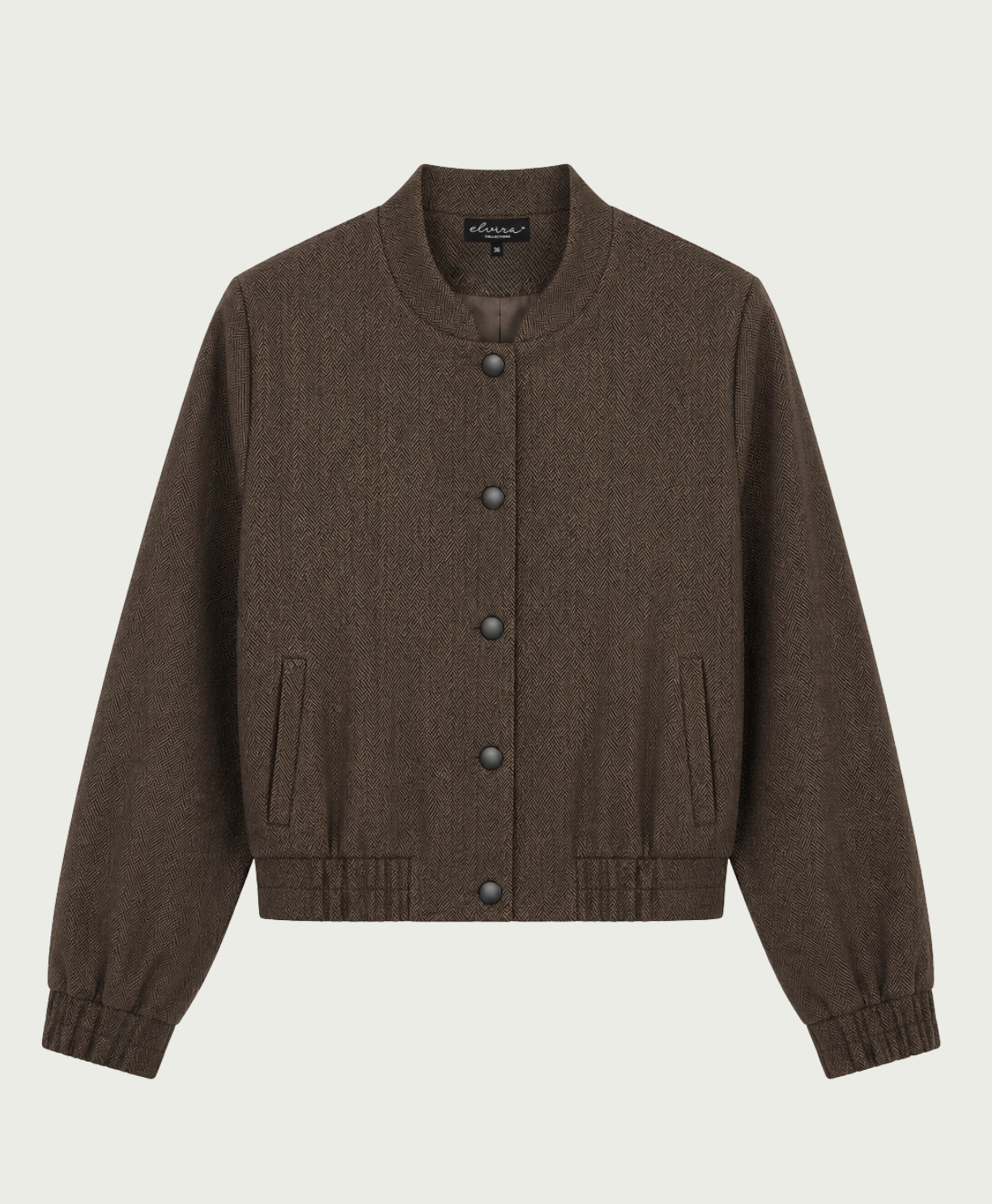Elvira Collections Bomber Riley - Dark Coffee Zigzag