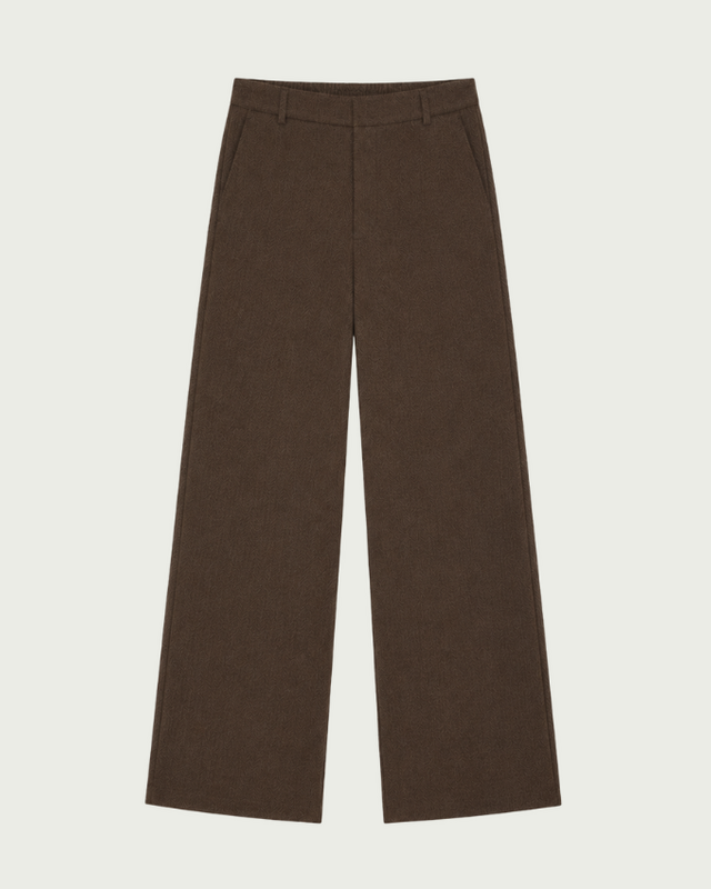 Elvira Collections Broek Riley - Dark Coffee Zigzag