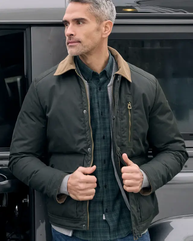 Lerros Blouson Gewaxt Katoen - Original Olive