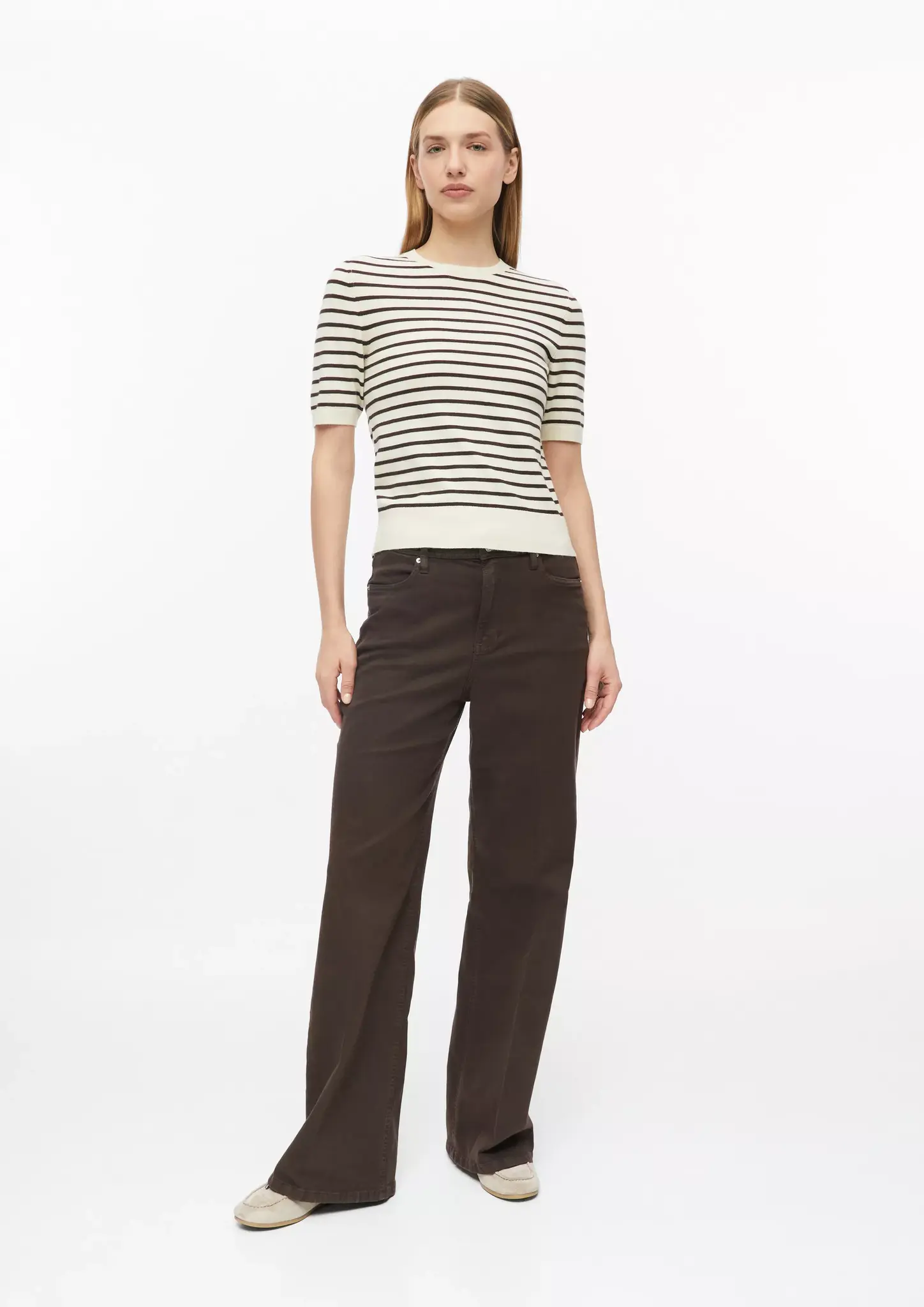 S. Oliver Gebreide Trui - Dark Brown