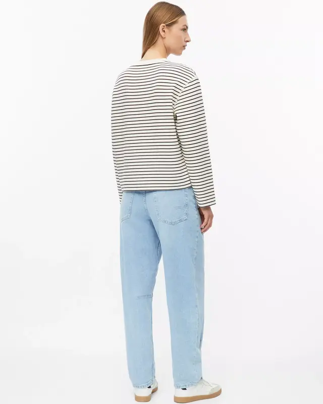 S. Oliver Scuba Sweatshirt, Stripes - Dark Brown