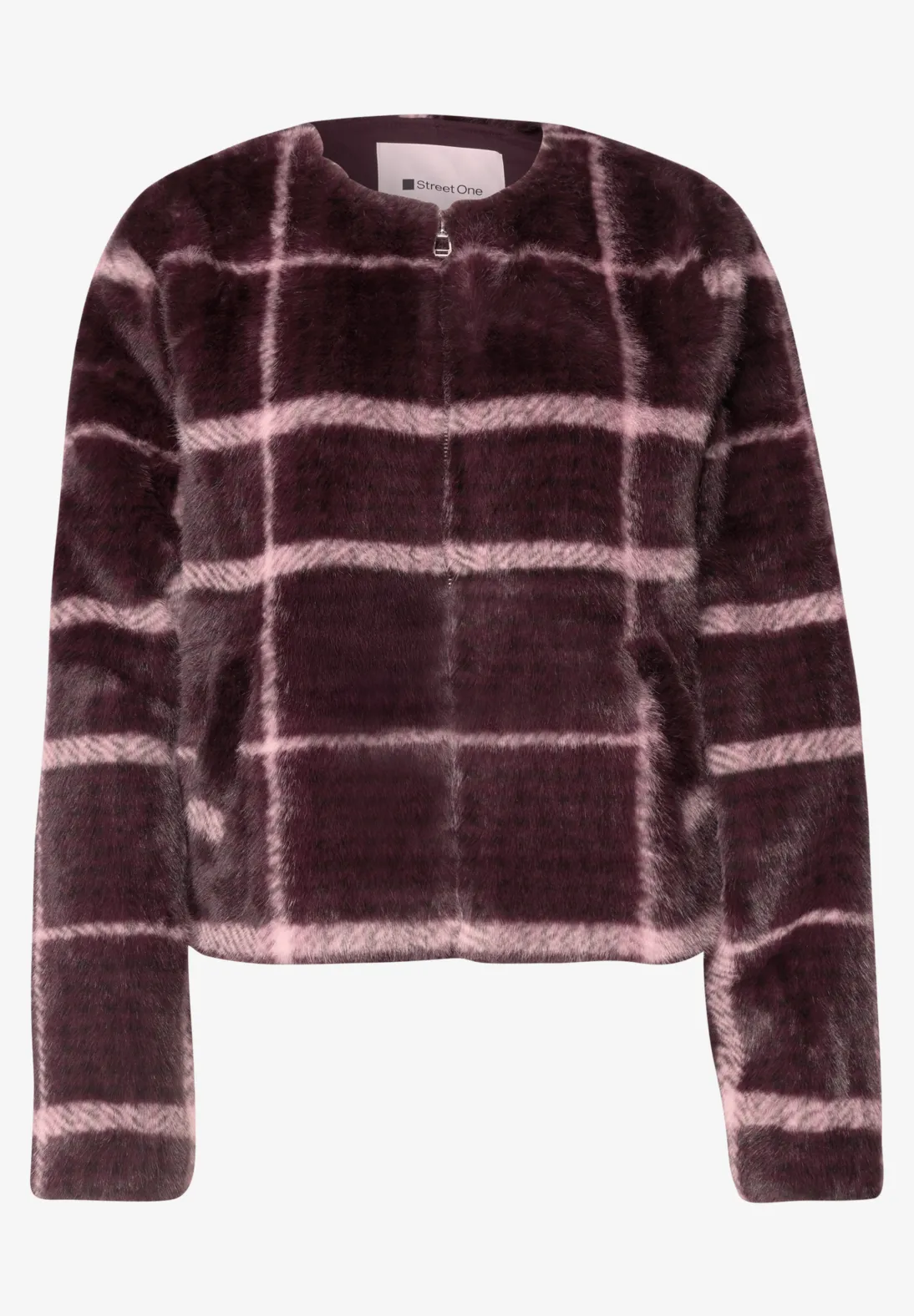 Street One Fake Fur Jacket - Rustic Rouge