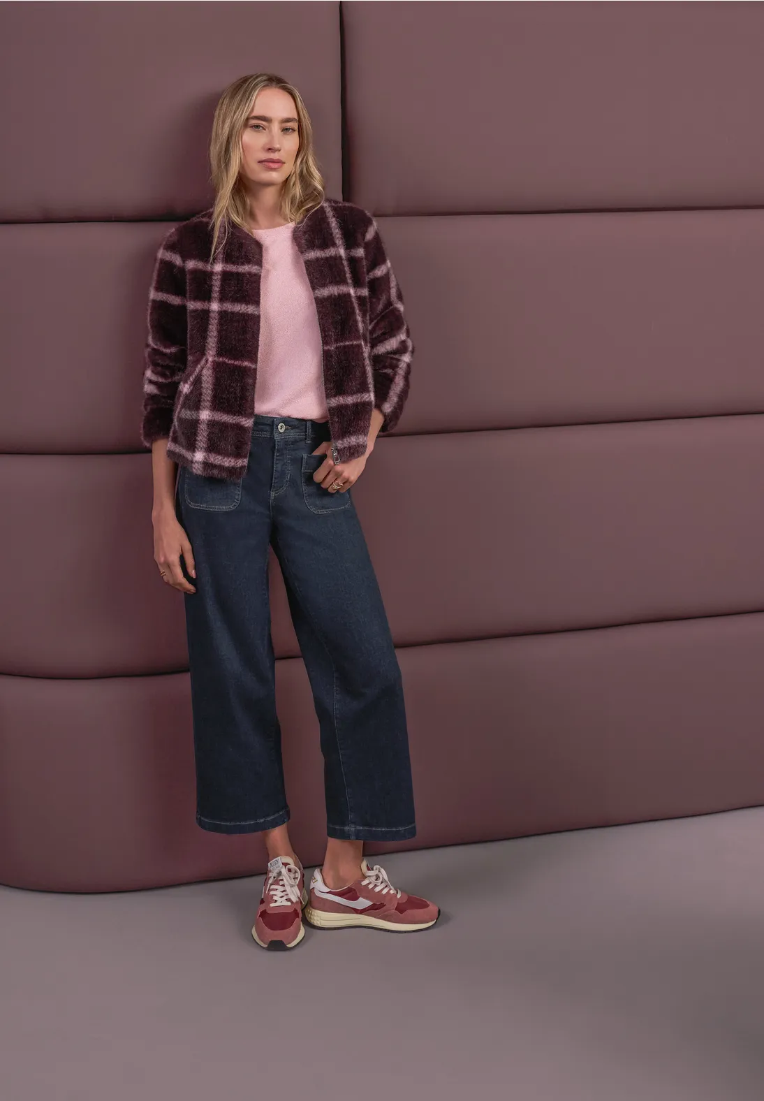 Street One Fake Fur Jacket - Rustic Rouge