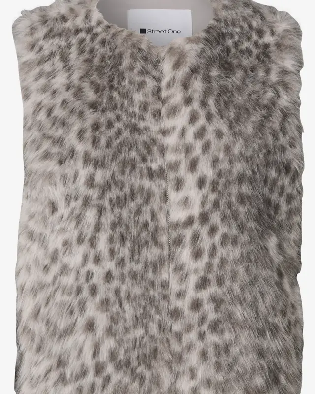 Street One Fake Fur Cardigan - Clay Sand