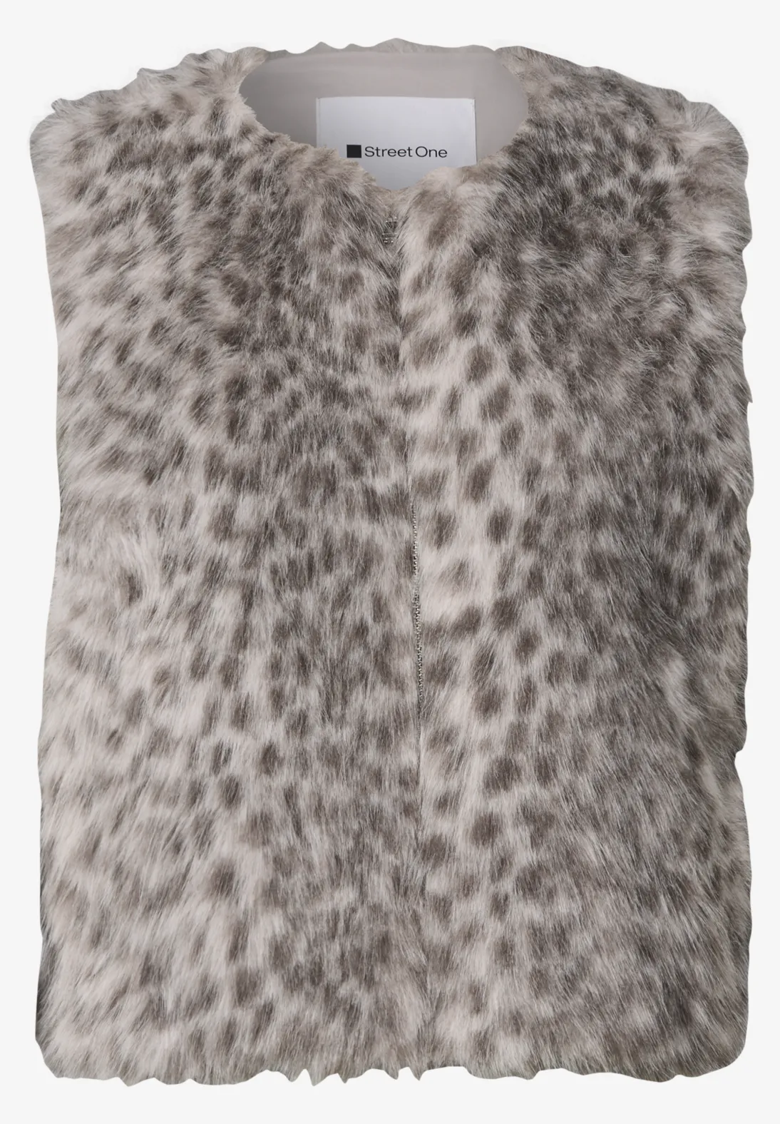 Street One Fake Fur Cardigan - Clay Sand