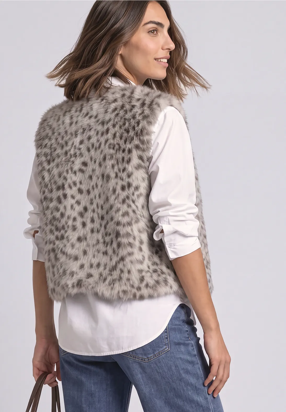 Street One Vest Imitatiebont - Clay Sand