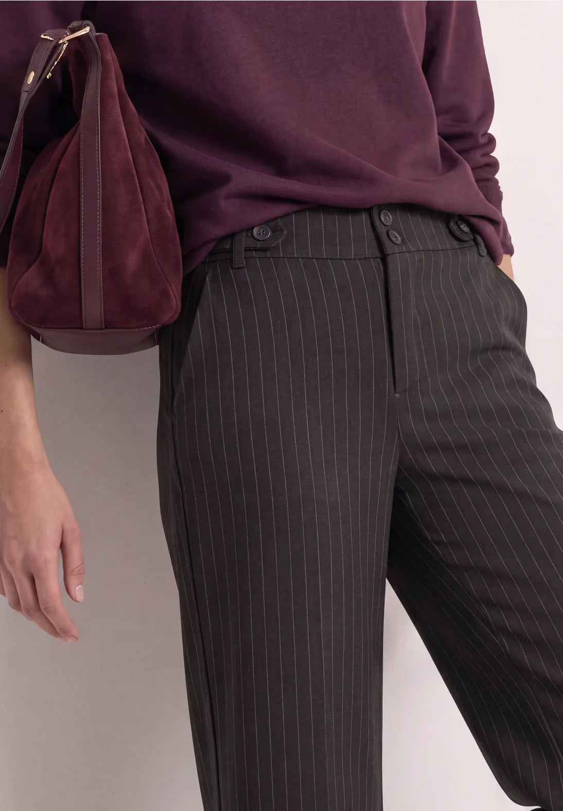 Street One High Waist Hose Emee - Black Coffee