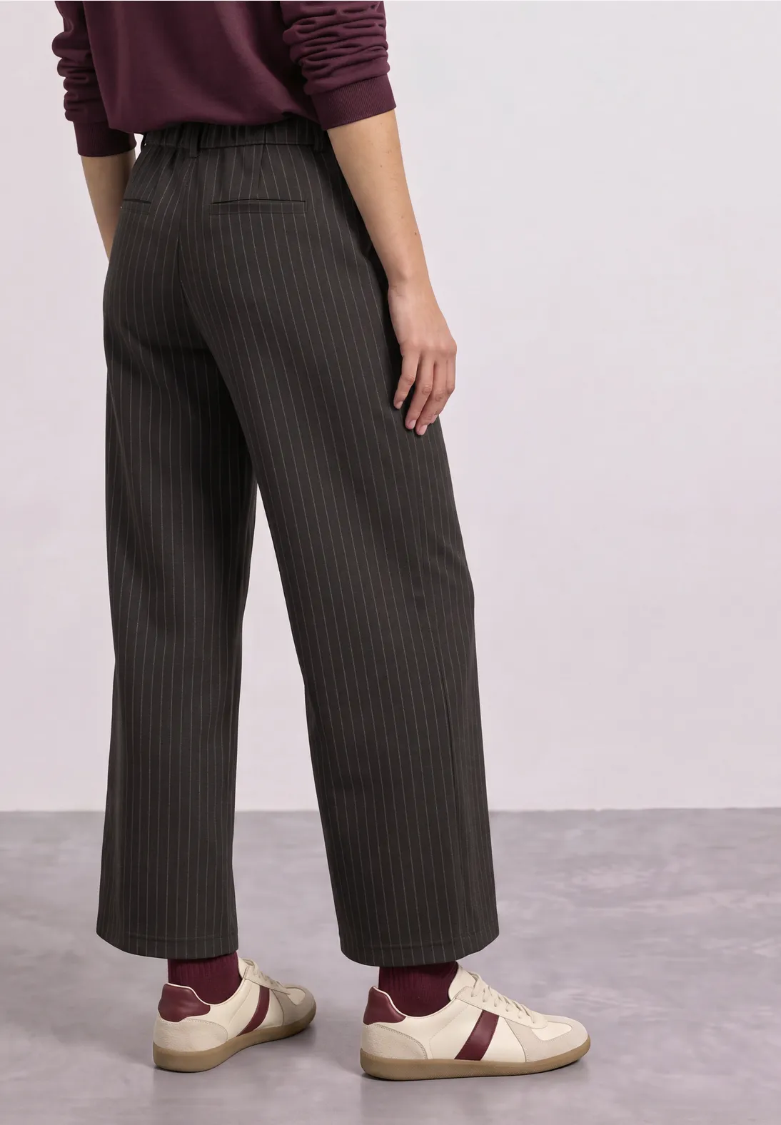 Street One High Waist Broek Emee - Black Coffee