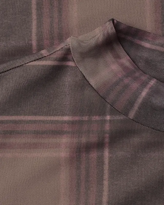 Street One Mesh Shirt with Print - Sanded Amber