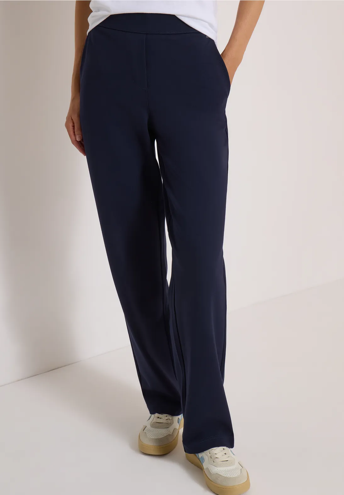 Cecil High Waist Broek Neele - Urban Dark Blue
