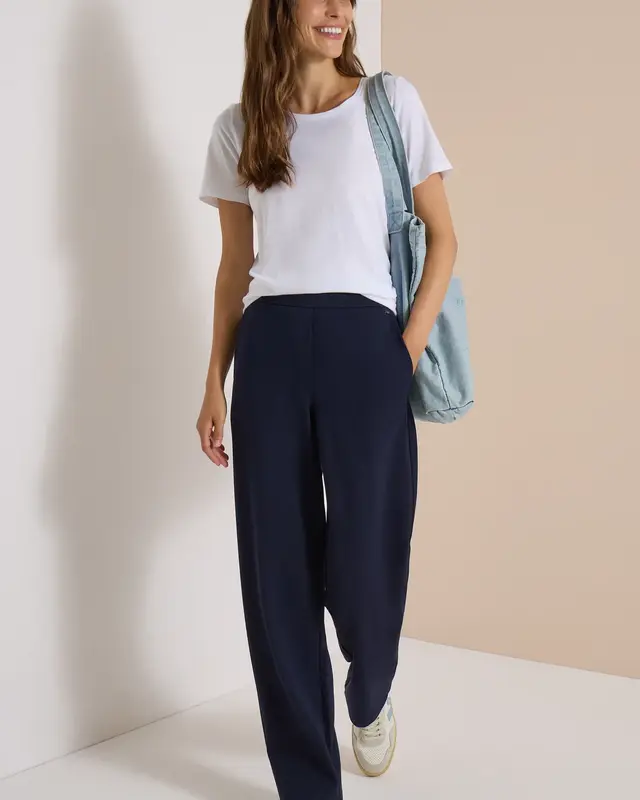 Cecil High Waist Hose Neele - Urban Dark Blue