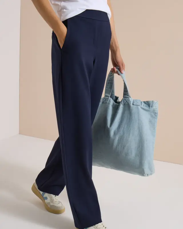Cecil High Waist Broek Neele - Urban Dark Blue
