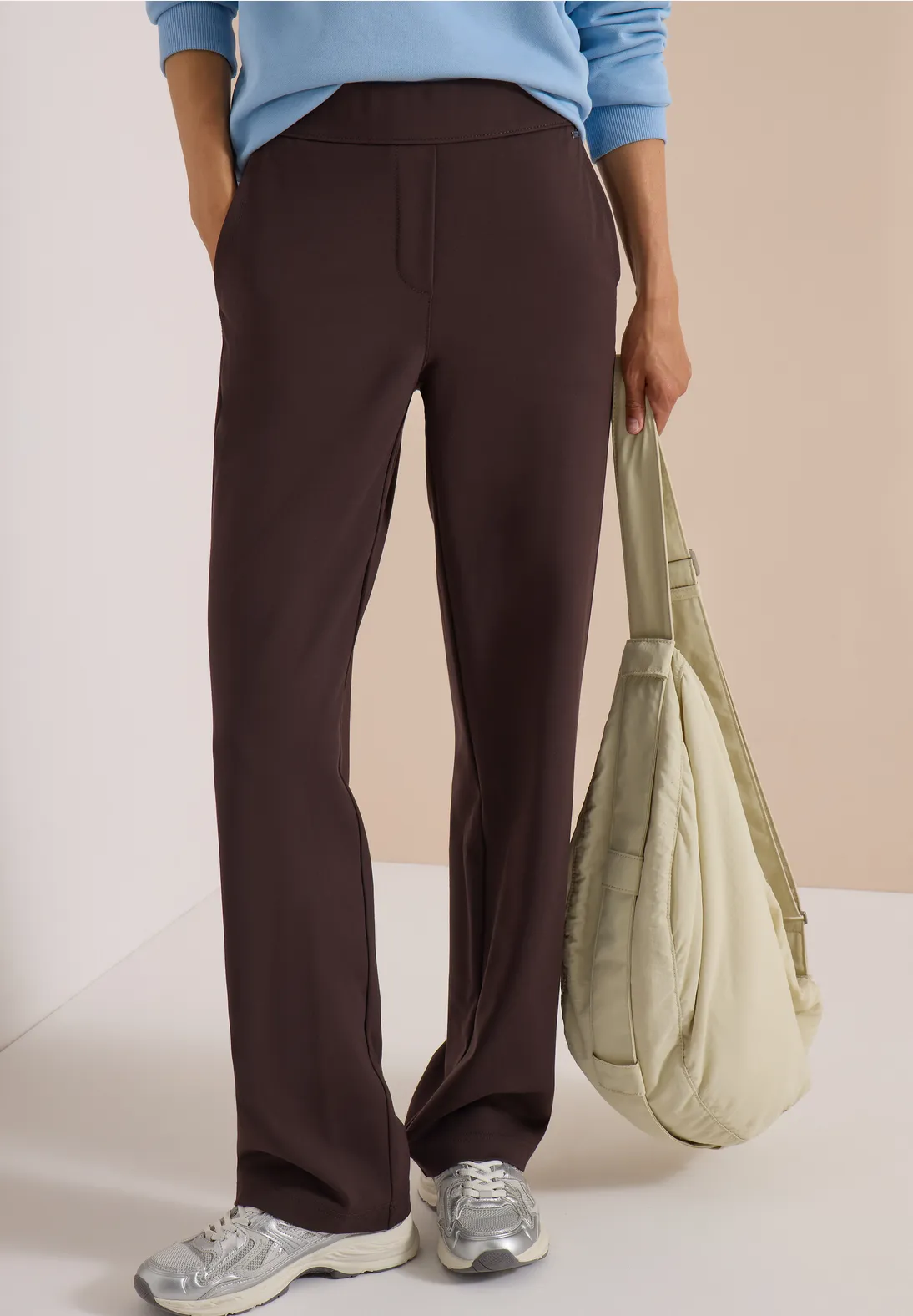 Cecil High Waist Broek Neele - Truffle Brown