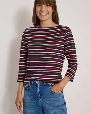 Cecil Shirt with 3/4-Sleeve - Urban Dark Blue