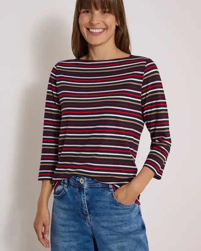 Cecil Shirt met 3/4-Mouw - Urban Dark Blue