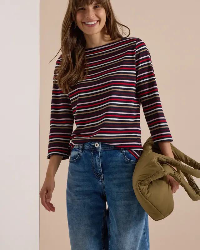 Cecil Shirt mit 3/4-Arm - Urban Dark Blue