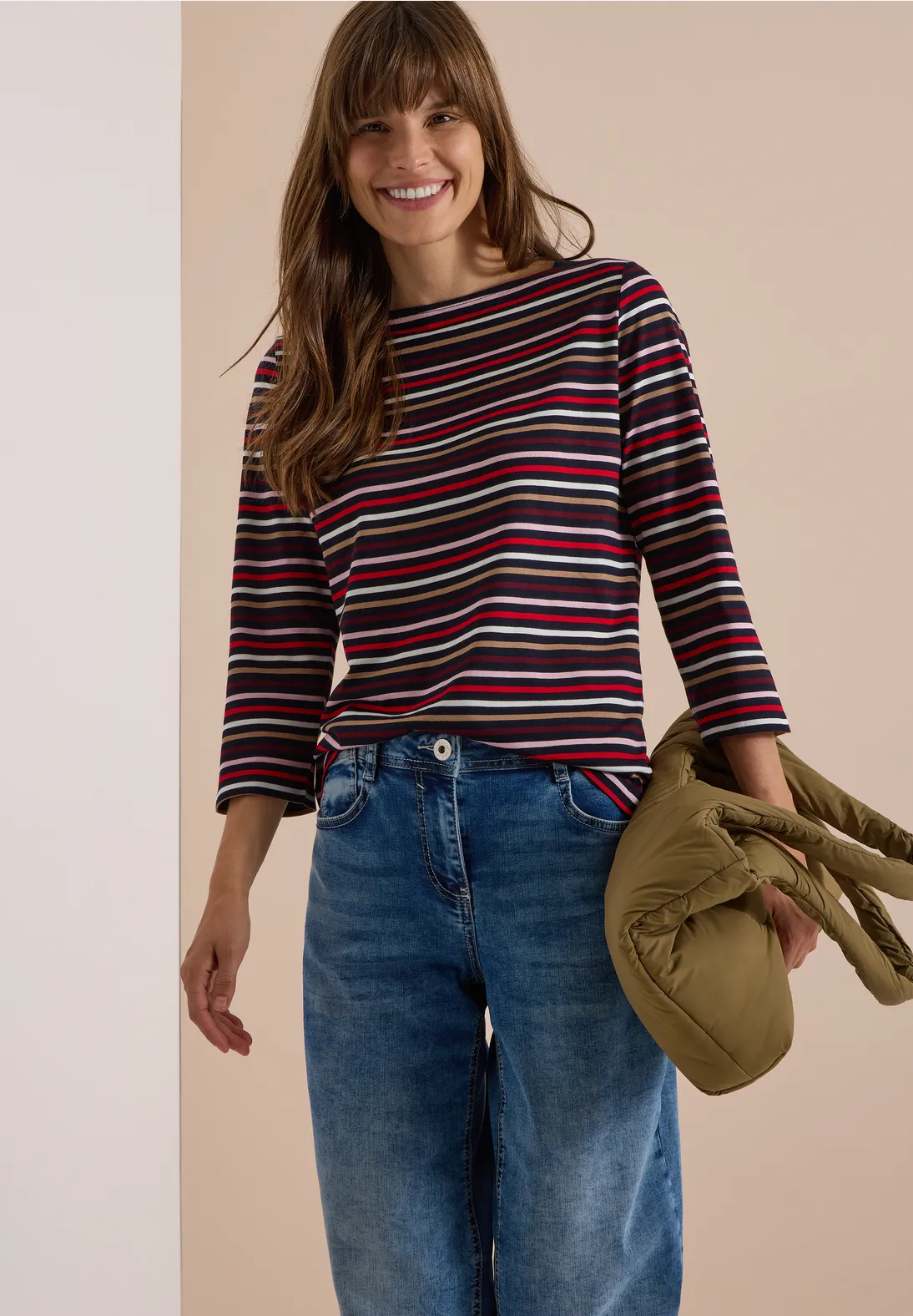 Cecil Shirt met 3/4-Mouw - Urban Dark Blue