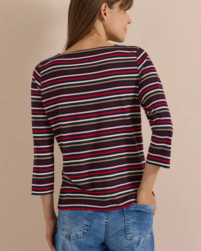 Cecil Shirt met 3/4-Mouw - Urban Dark Blue