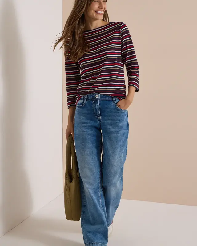 Cecil Shirt mit 3/4-Arm - Urban Dark Blue