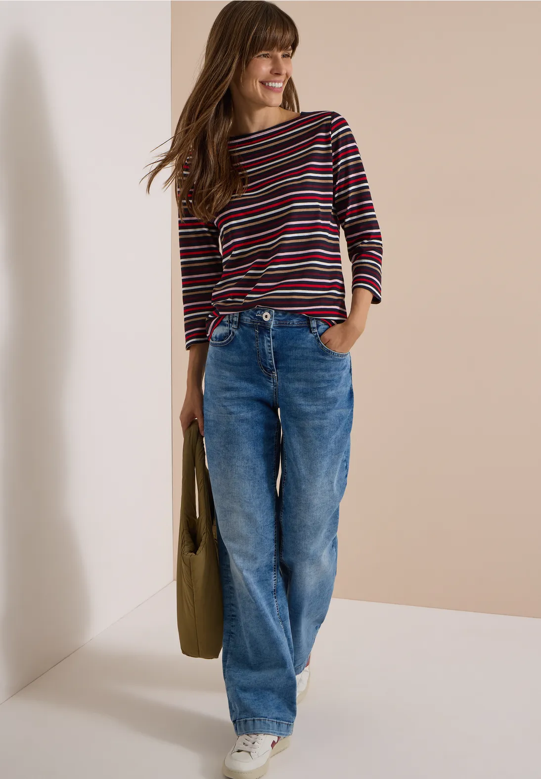 Cecil Shirt met 3/4-Mouw - Urban Dark Blue