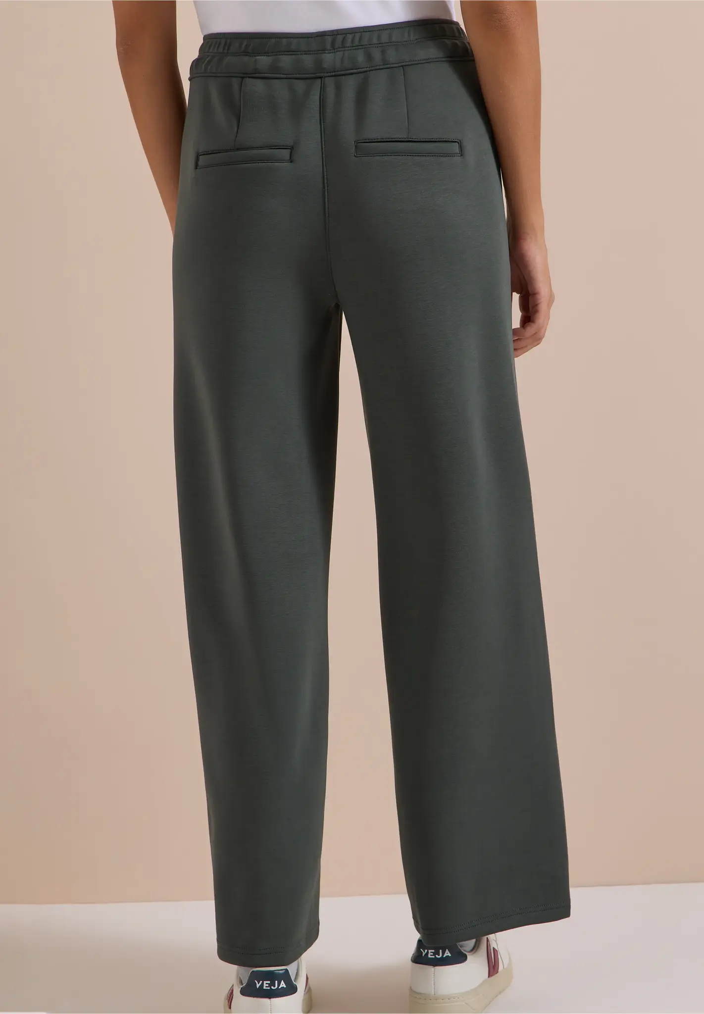 Cecil Silk Touch Pants Neele - Faded Olive
