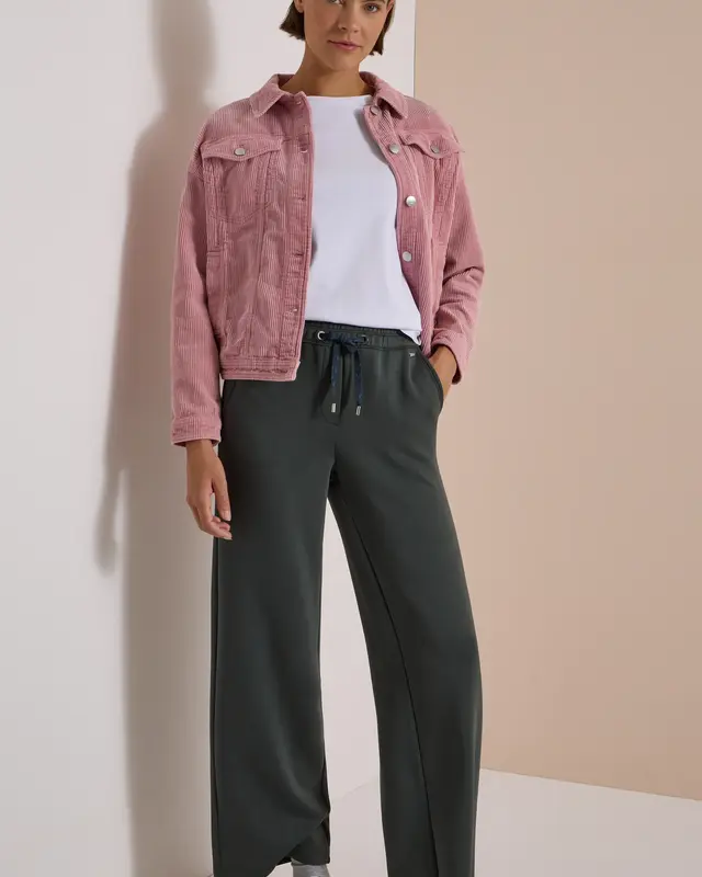 Cecil Silk Touch Broek Neele - Faded Olive