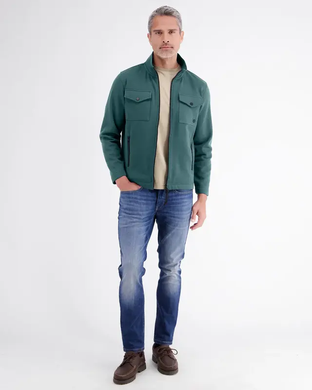 Lerros Sweatvest Cleane Look - Cedar Green