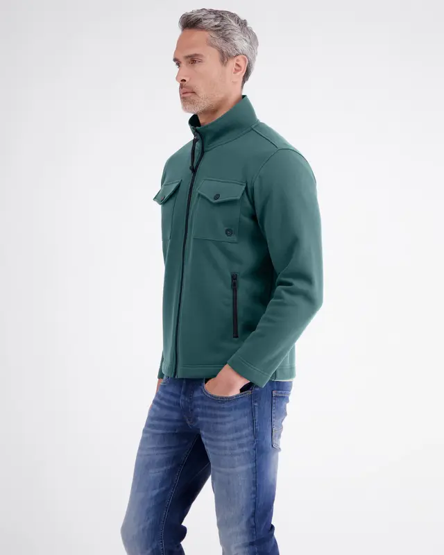 Lerros Sweatjacket Clean Look - Cedar Green