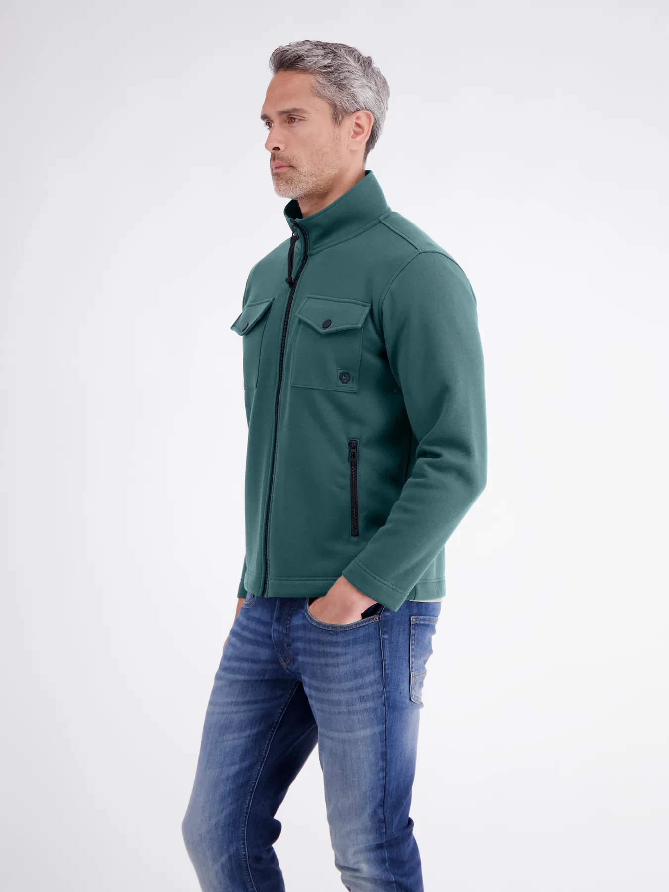 Lerros Sweatvest Cleane Look - Cedar Green