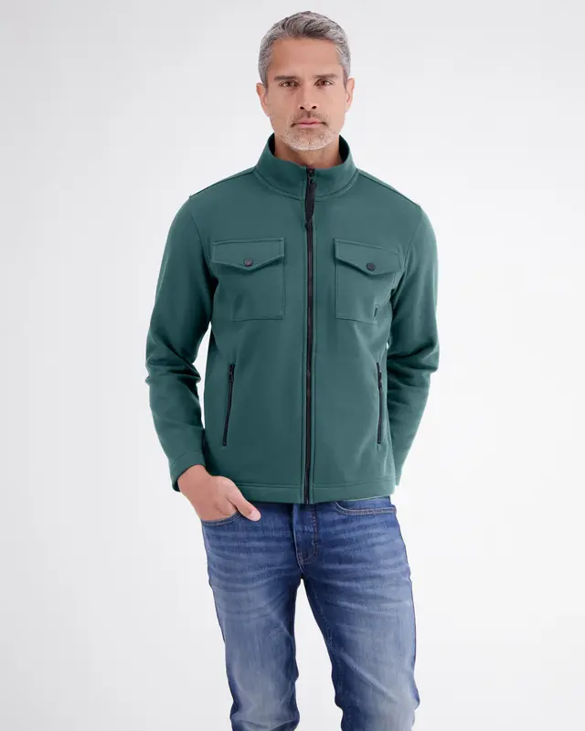 Lerros Sweatvest Cleane Look - Cedar Green