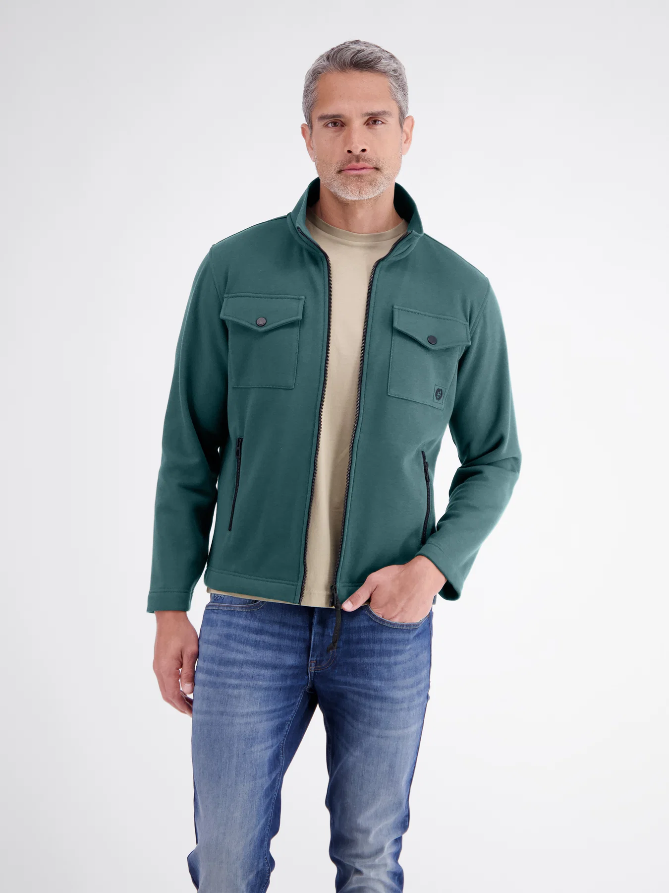 Lerros Sweatvest Cleane Look - Cedar Green