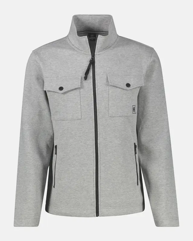 Lerros Sweatvest Cleane Look - Platinum Grey Melange
