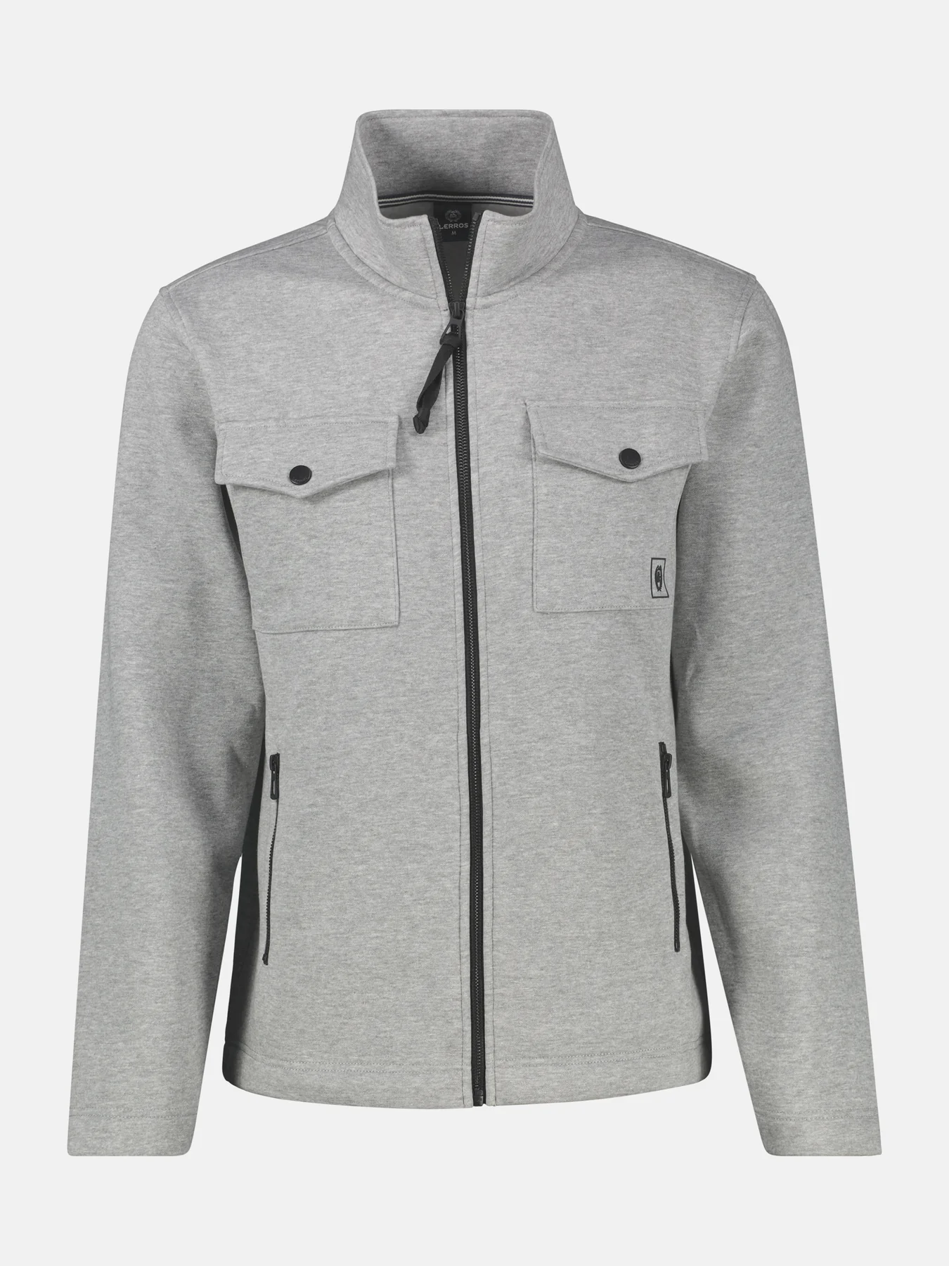 Lerros Sweatjacket Clean Look - Platinum Grey Melange