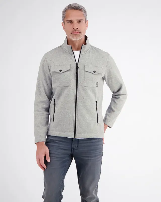 Lerros Sweatvest Cleane Look - Platinum Grey Melange