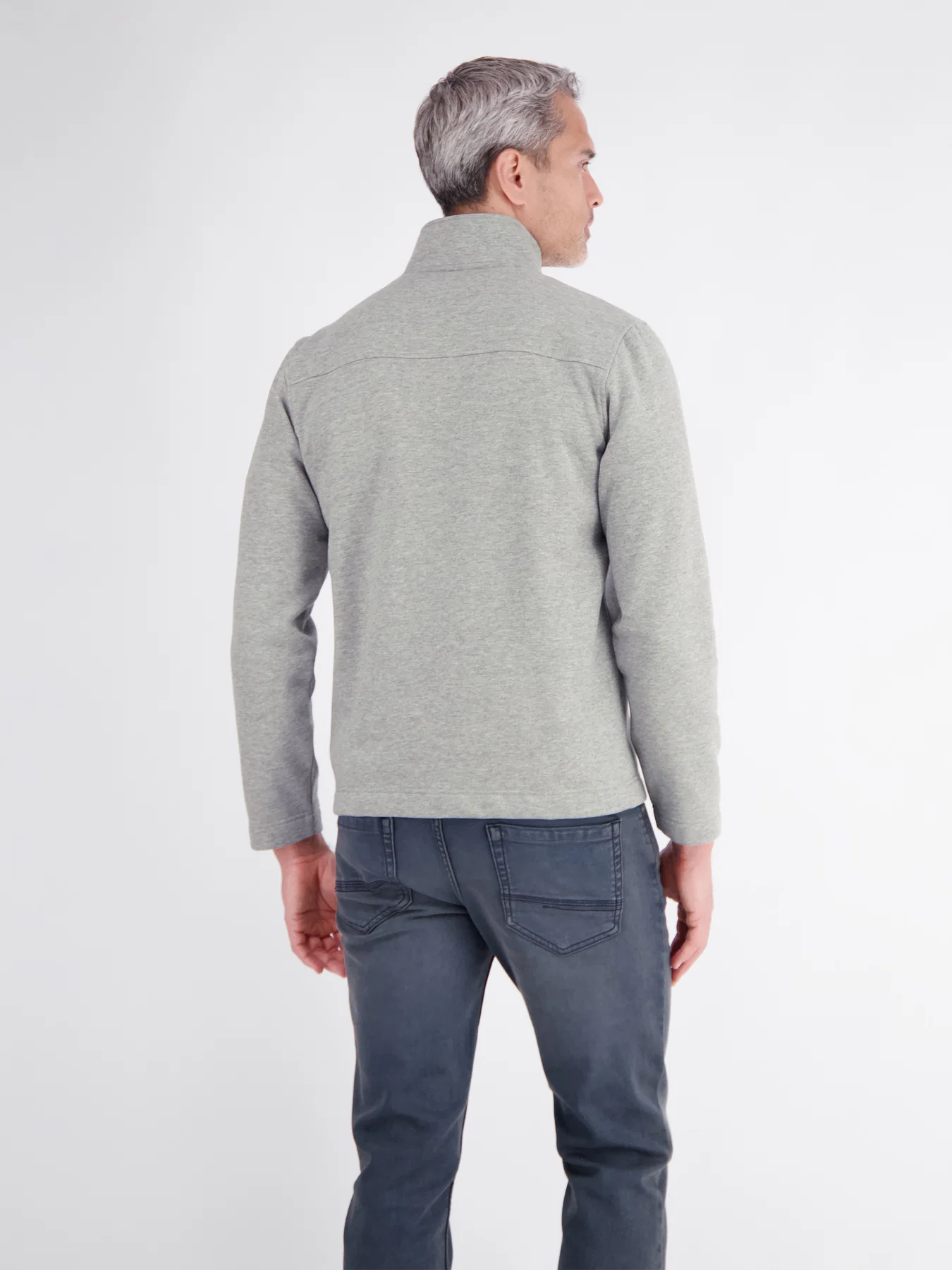 Lerros Sweatjacket Clean Look - Platinum Grey Melange